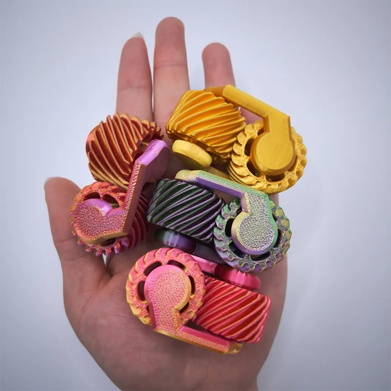 أسنان العجلة بأطراف الأصابع تململ الأسطوانة الدورية سبينر ثلاثية الأبعاد مطبوعة EDC تخفيف الإجهاد الإغاثة لعبة حسية الدوران Highpass مكافحة القلق #5