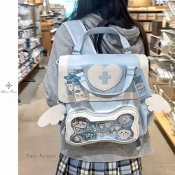 Y2K Cute Clear Ita Bag Women Lolita Backpack Kawaii Girl tasca trasparente Display fai da te borsa a tracolla zaino bambola Tote Handbags