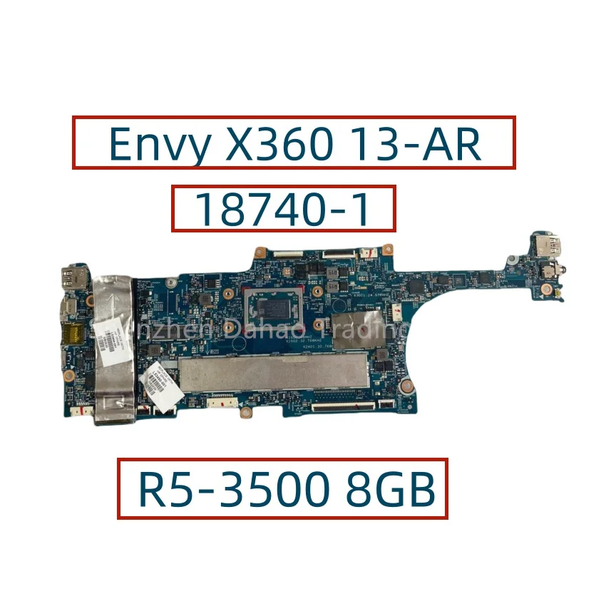 L53450-001 L53450-601 For HP Envy X360 13-AR Laptop Motherboard With R3-3300 R5-3500 CPU 18740-1 448.0GA05.0011 Fully Tested