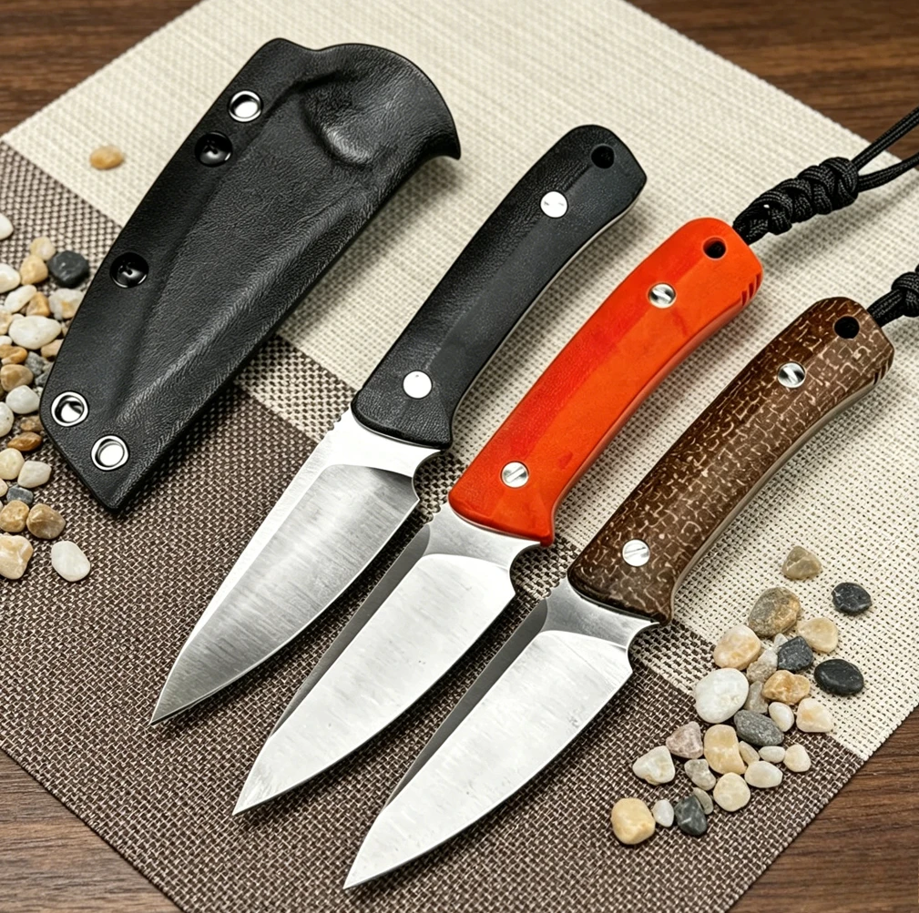 

Fixed Blade Jungle Camping Knife, 8Cr13MoV Blade G10 Handle, Portable Multifunctional Outdoor Hunting Survival Cutting Tool