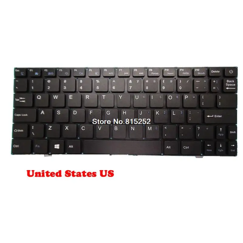 Imagem -01 - Teclado de Substituição para Laptop Preto United States us Russo ru Digma Eve 11 C409 Es2056ew