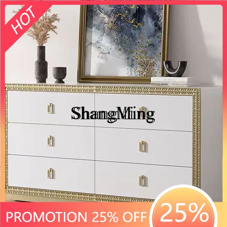 

SM luxury solid wood dining side cabinet Modern simple entrance Storage decorative chest cabinet