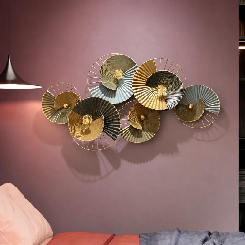 Wrought Iron Wall Light New Chinese Style Living Room Luxury Sofa Background Creative Retro Hanging Decoration