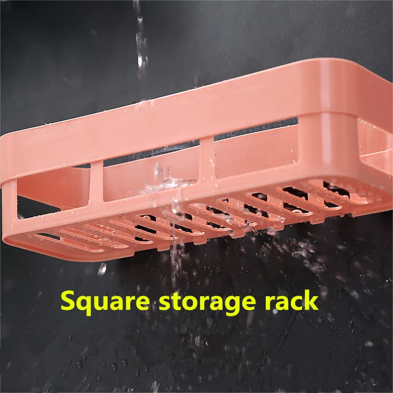 Bathroom Shelf Organizer Toilet Adhesive Shampoo Gel Storage Basket Decoration Bathroom Corner Shower Shelf Rack Accessories