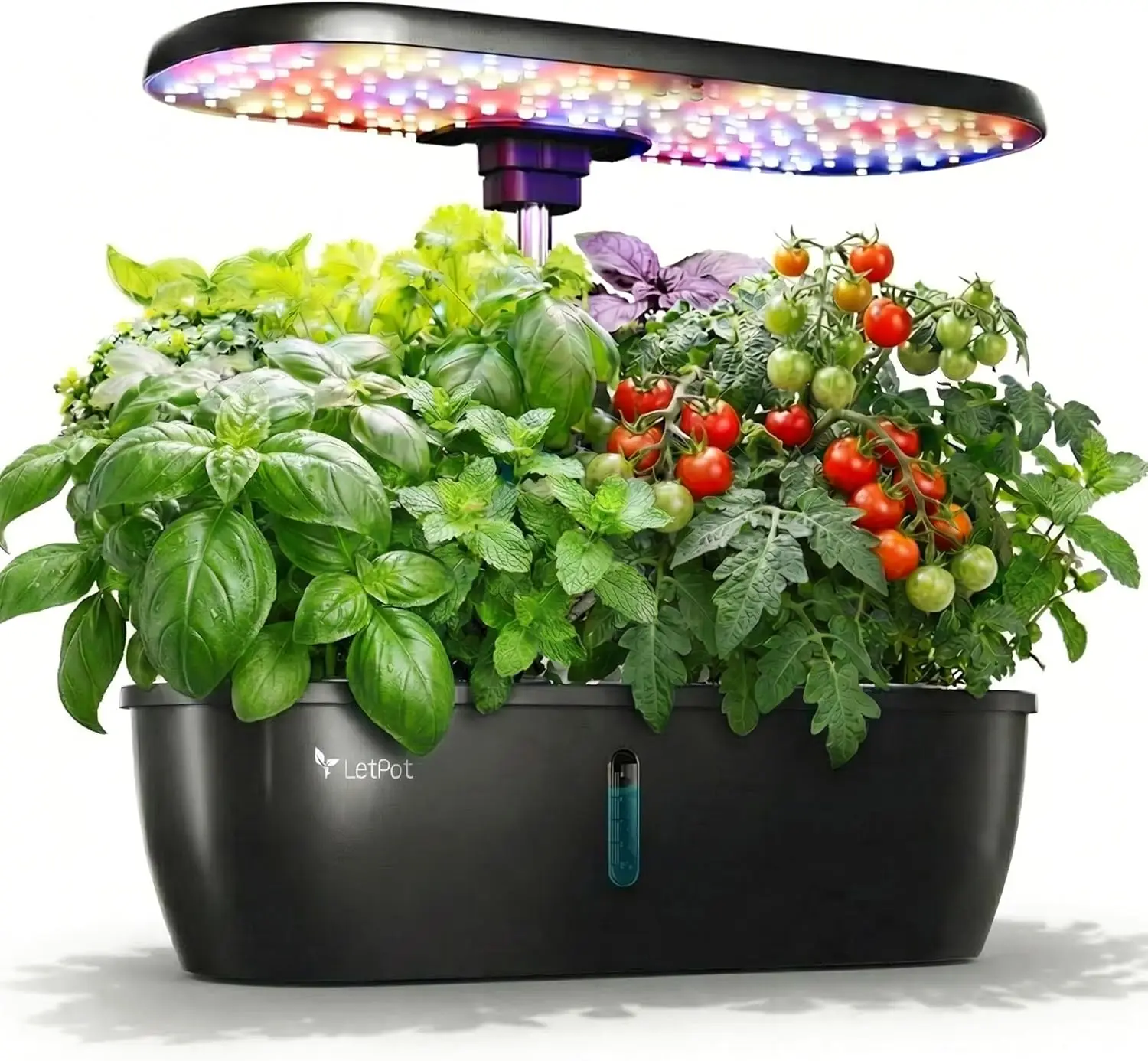 12-Pod Hydroponic Garden Kit with LED Light, Adjustable Height & Large Water Tank for Indoor Plants