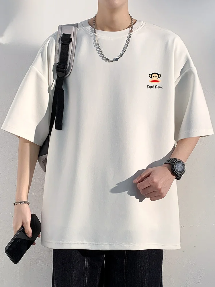 

Мужская футболка Large-Mouth Monkey New 2025: приталенная, дышащая, легкая, летняя, повседневная, спортивная одежда