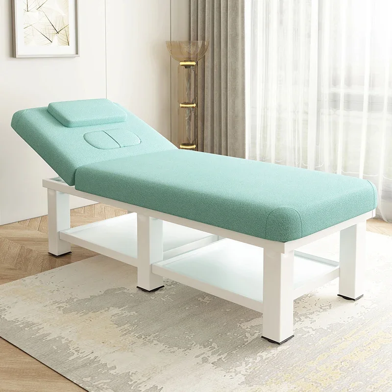 Cama de Masaje para tatuaje de pestañas, salón de belleza de Metal para mesa de Masaje, ajustable, cómoda, Camilla para dormir, muebles de salón de belleza