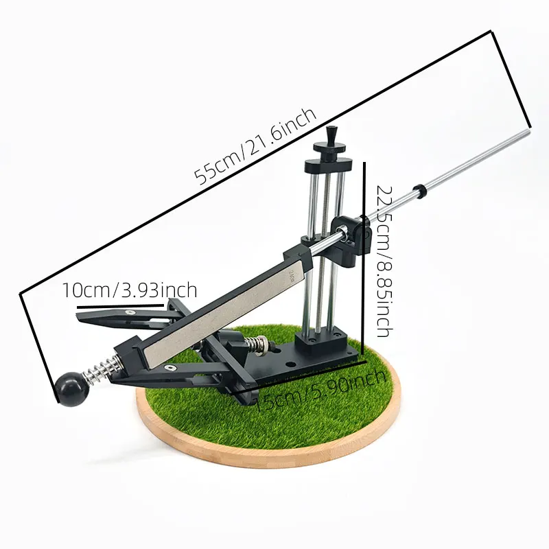 Aluminum Alloy Home Kitchen Diamond Black Fixed Angle Knife Sharpener Reversible Adjustable Professional Knife Sharpener 360°