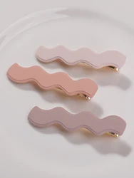 Simple word clip wavy temperament girl bangs clip girl hairpin Joker broken hair side clip headdress