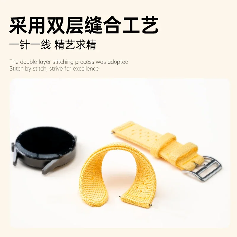 男性と女性のためのナイロンストラップ,Huawei Watch gt4,gt5 pro,gt2,gt3,watch4,Ultimate,gt runner,watch3,xiaomi,22mm, 46mm