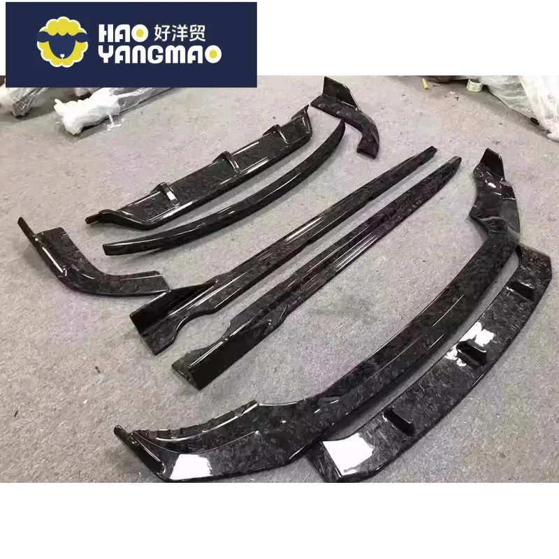 Suitable for Forged Carbon Front Rear Lip Side Skirt Tail Wing for BMW X5 Convert New Style Spoiler Shovel Kit Car Accessories