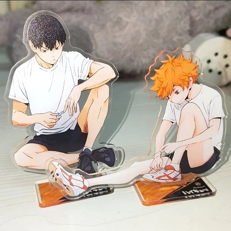 2Pieces Anime Acrylic Stand Cartoon Volleyball Boys Figures Characters Model Desktop Plate Standing Signs Fans Gift