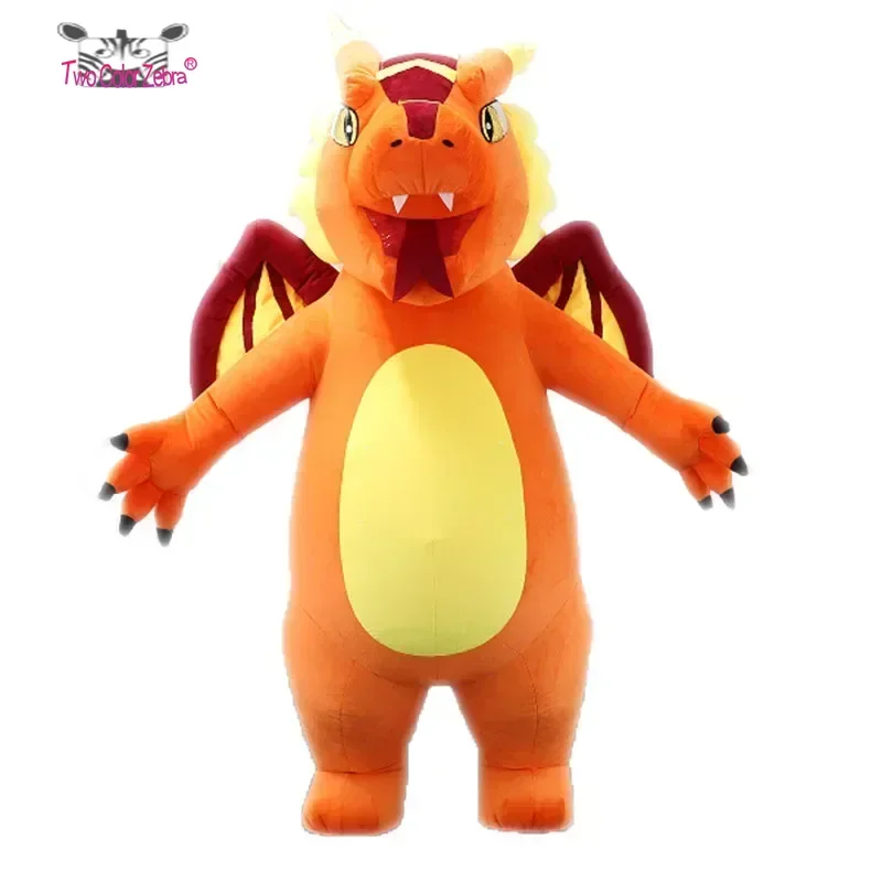 

2.6m Чаризард Inflatable Charizard Cosplay Costume Walking Dinosaur Mascot Costume Christmas Carnival Fancy Dress