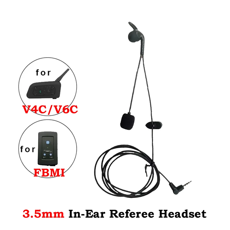 

1 шт. наушники-вкладыши подходят для FBIM/V6/V6C/V4/V4C, гарнитура для рефери, домофон