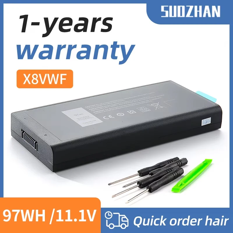 SUOZHAN 11.1V 65Wh 97Wh X8VWF 5XT3V 4XKN5 Laptop Battery for DELL CJ2K1 09FN4 DKNKD Latitude 14 7404 E5404 E7404