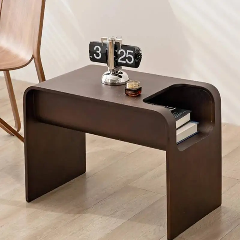 

Edge, Sofa Wood Solid Nordic Danish Designer Magazine Edge, Wabi Sabi Style Modern Style Edge Cabinet, C-shaped Small Table