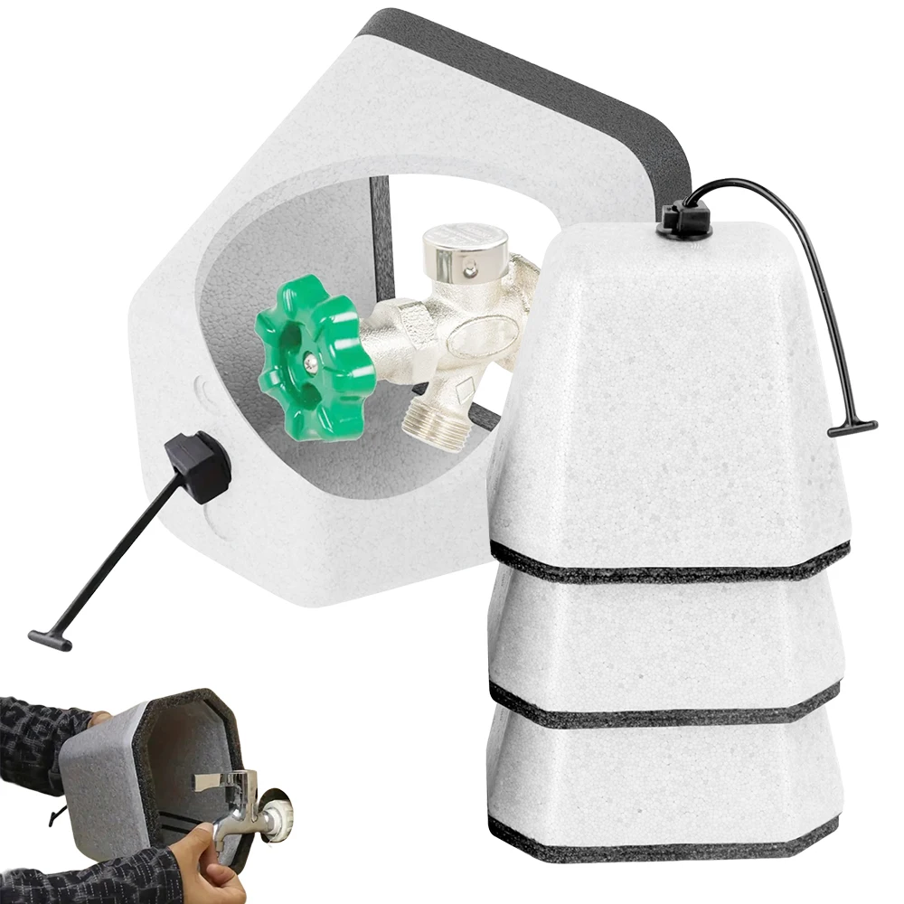 4 protections de robinet isolées réutilisables pour l'hiver, anti-gel, anti-corrosion, anti-rouille, pour tuyaux de jardin et flexibles, protection contre le froid extérieur