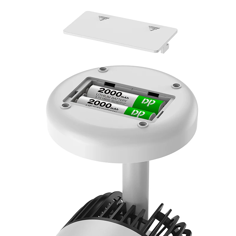 Настольный циркуляционный вентилятор DP USB 18650, перезаряжаемый портативный электрический ручной вентилятор, мини-настольный настольный вентилятор
