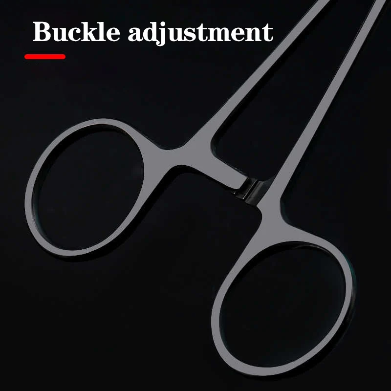 ด้ามจับสีดําพอร์ซเลนผสมกับที่ใส่เข็มโลหะ, แคลมป์เข็ม, เครื่องมือผ่าตัดเปลือกตาสองชั้น, สแตนเลส 12.5/14/16 ซม.