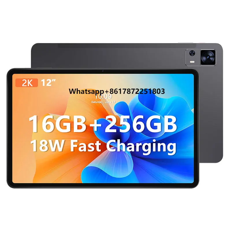 Best seller 5G WiFi 12 inch TAB 16 Android Tablet PC 12GB+256GB 2.4K FHD Display 800mAh Battery Widevine L1 Tablet pc Android 14