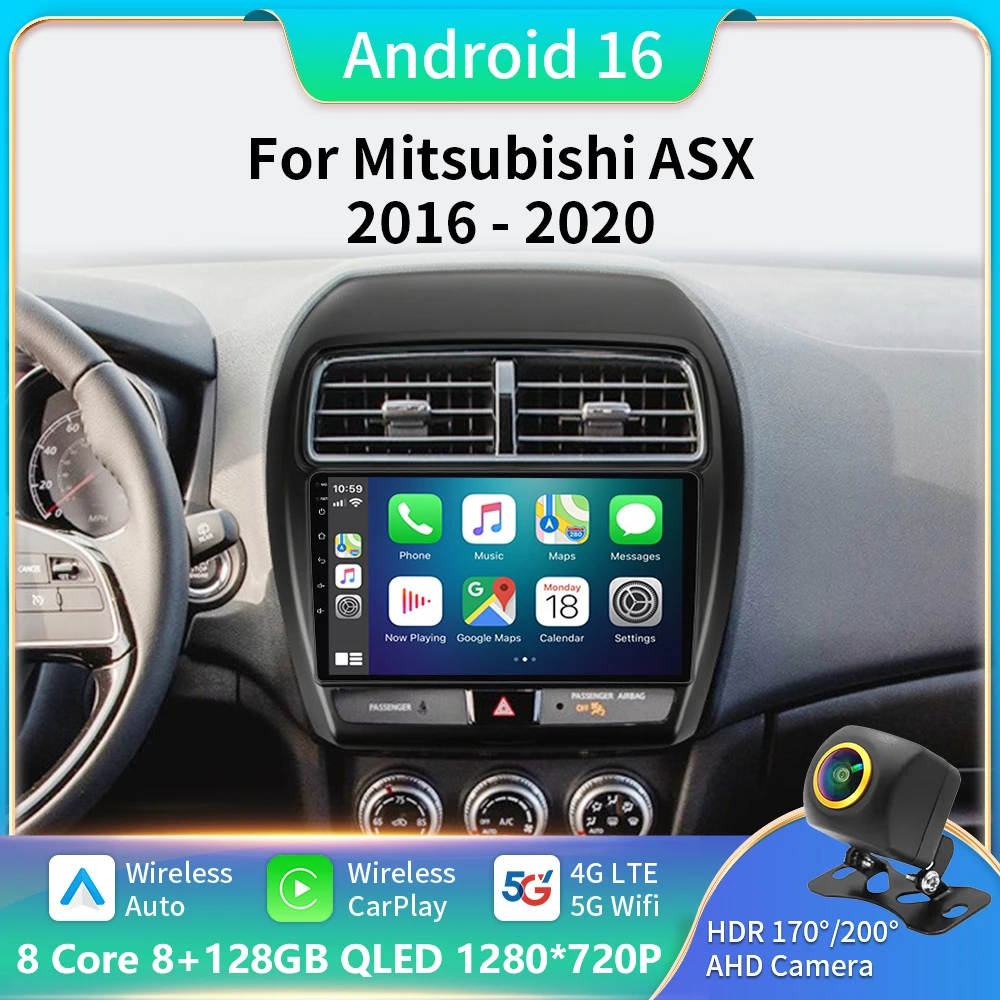 

Android 16 Carplay Auto For Mitsubishi ASX 1 2016 2017 2018 2019 2020 2021 2022 Car Radio Multimedia Video Player DSP GPS Stereo