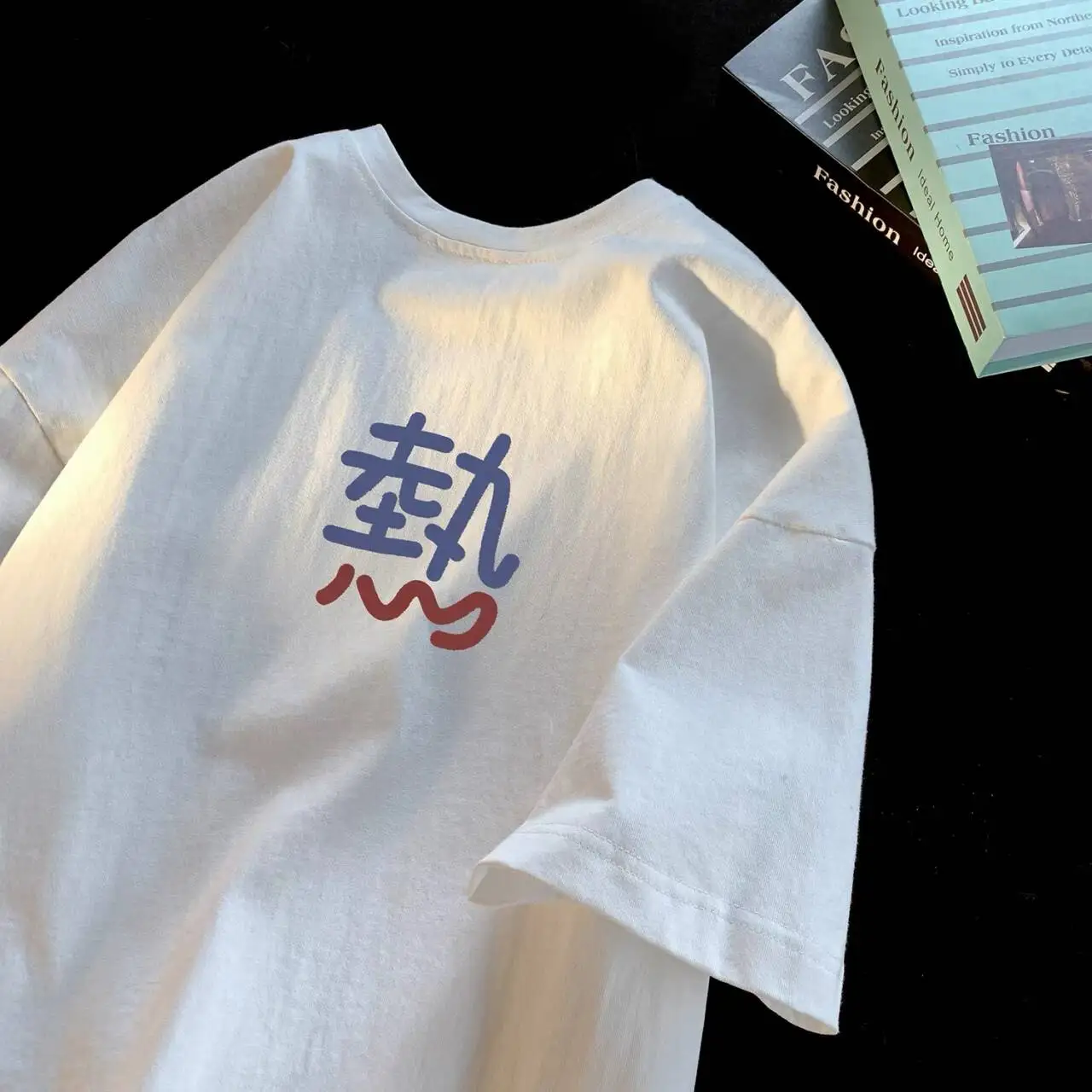 

Свободная футболка из чистого хлопка с коротким рукавом, летняя, модная, универсальная, повседневная, с круглым вырезом, для мужчин и женщин больших размеров.