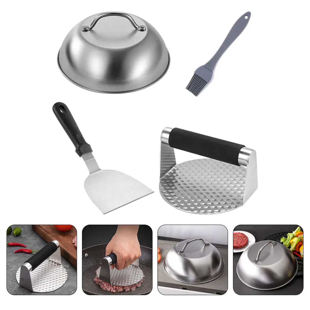 

Meat Press for Cooking Hamburger Set Patty Mold Making Tool Maker Handle