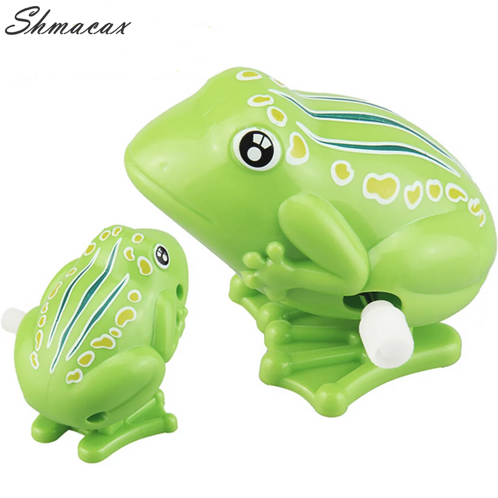 1 Pcs Wind up Frog Plastic Jumping Animal Classic Educational Clockwork Funny Jumping Toys