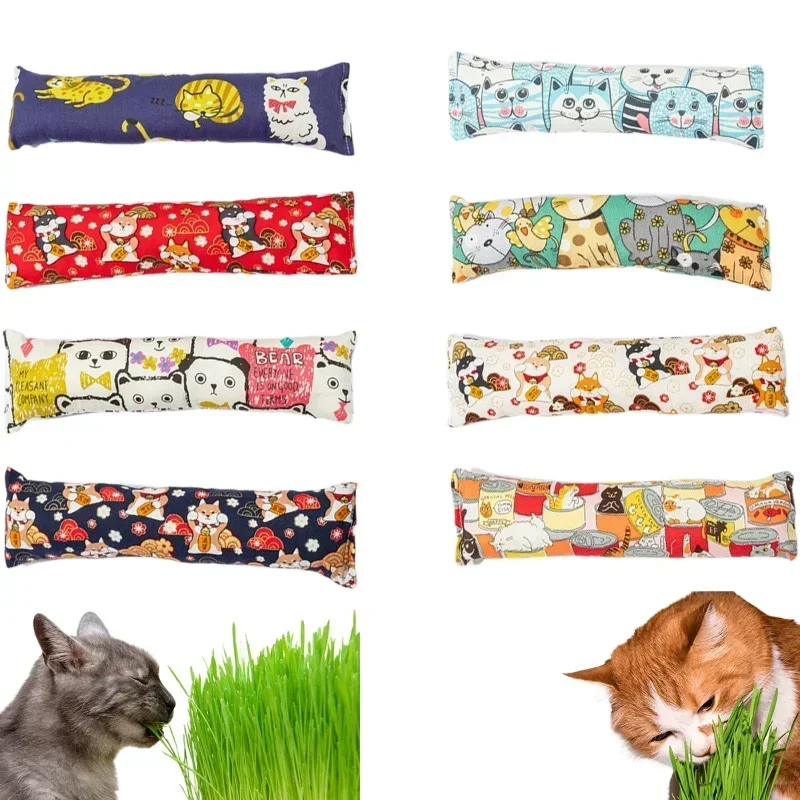 

Catnip Kicker Pillow Toys Interactive Cat Kicker Chew Gift Toy Bite Resistant Catnip Toy for Kitten, Catnip Filled Cartoon Mice