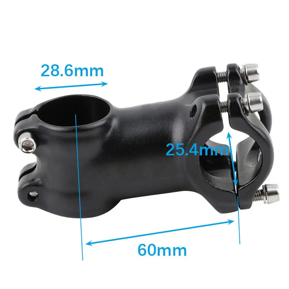 7 Degree 60mm Kids Balance Bike Stem Riser Shock-resistant Short Power Stems For K P S B Toddler Bike (28.6mm X 25.4mm)