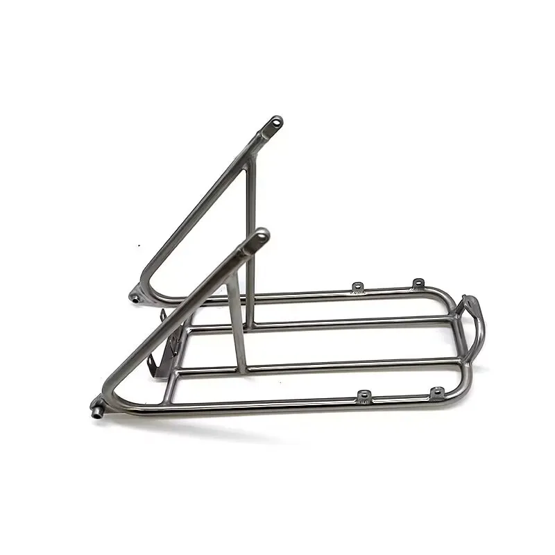 CNC For Brompton Bike Tailstock Titanium Folding Bike Cargo Rear Rack Standard Ti Cycling Accessories Part