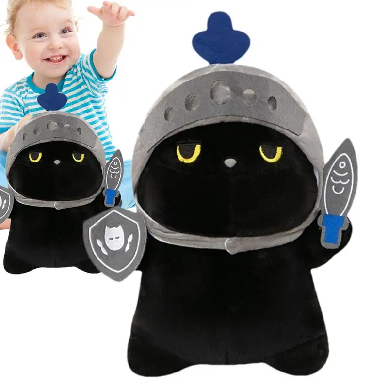 Cat Knight Plush Adorable Stuff Toys Adorable Stuff Toys Collectible Cat Stuffed Animal Black Cat Stuffed Animals Plush For Kids