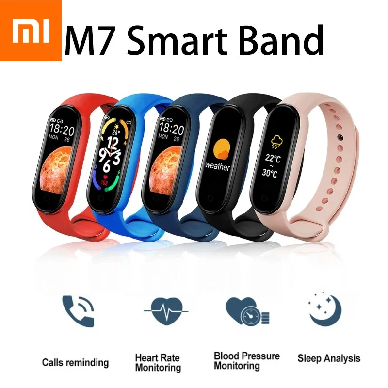 

Xiaomi M7 Smart Band Watch Silicone Heart Rate Smart Band Varied Dials Fitness Tracker Blood Pressure Sport Bracelet Band 7