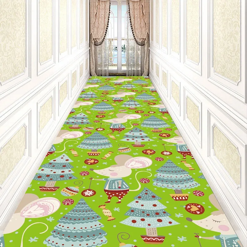 

Reese Lobby Carpets Living Room Bedroom Porch Rug Christmas Decoration Cartoon Rat Fir Tree Hallway Corridor Aisle Hall Entrance