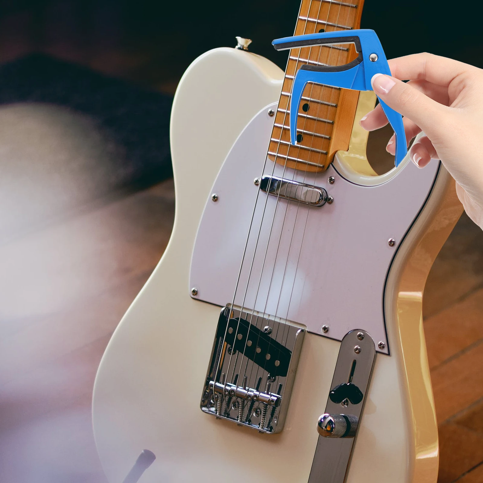 

Guitar Capo Tone Change Tool Quick Release Durable Zinc Alloy Ukulele Accessory Functional Design Easy Adjustment Lightweight