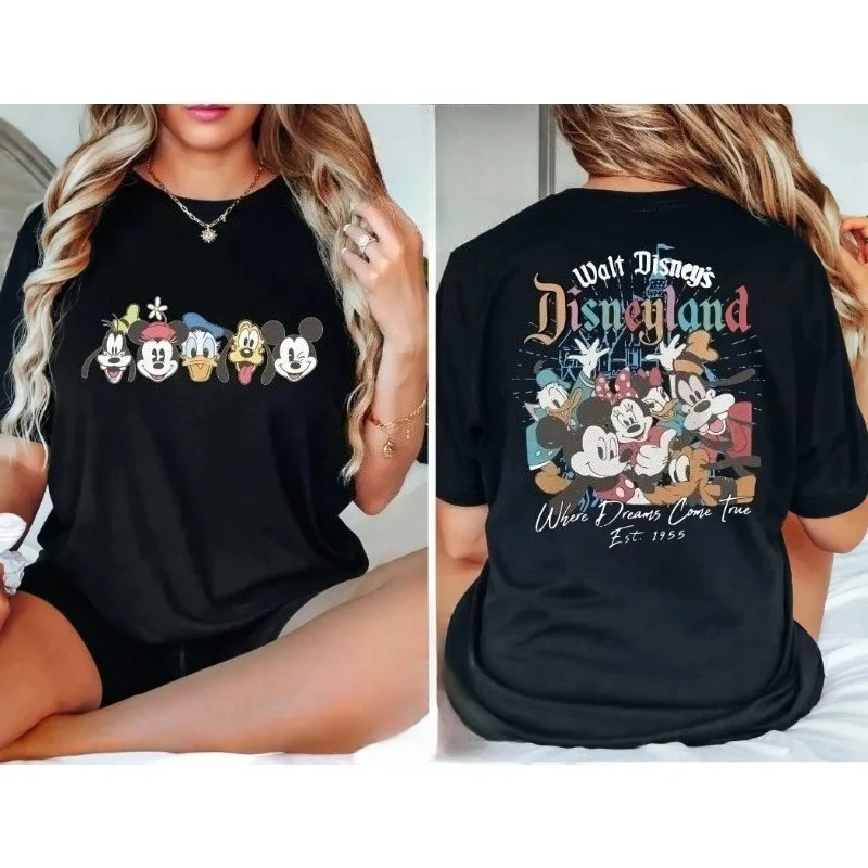 

Рубашка Walt Disneyland Est 1963, хлопковая футболка «Самое самое лучшее место на Земле», рубашка с Микки и друзьями, топы для семейного отдыха Disney