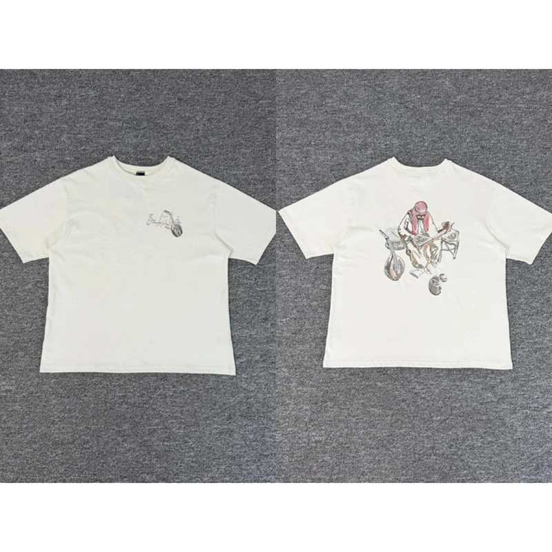 Hot New DERSCHUTZE Men's T-Shirt Casual Graphic Letter Embroidery Loose Short Sleeve Tee Top Fast Delivery