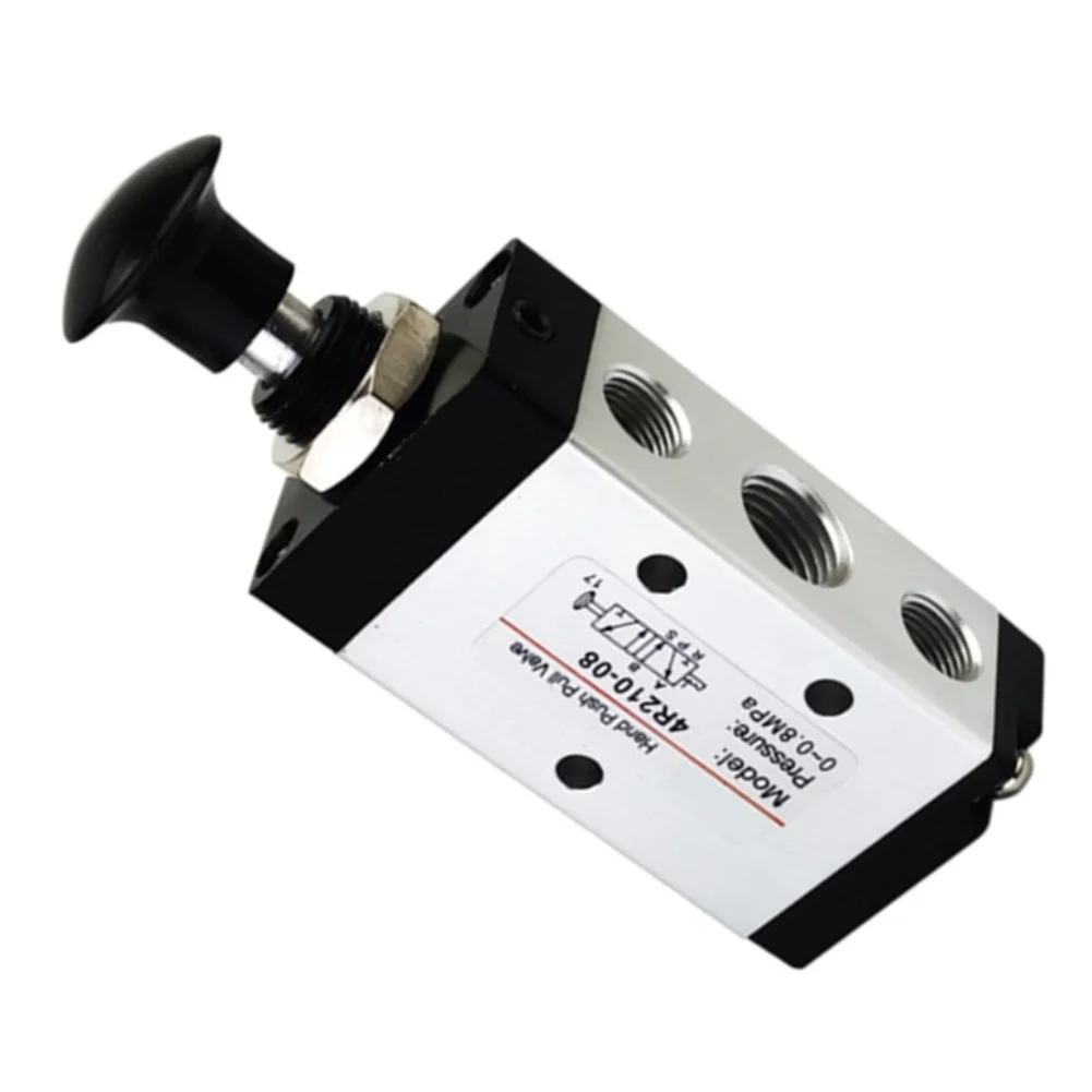 4R210-08 Pneumatic Directional Control Valve 5W2P with T G1/4 Inlet for exhaust and /8 Brass Muffler for Air Systems