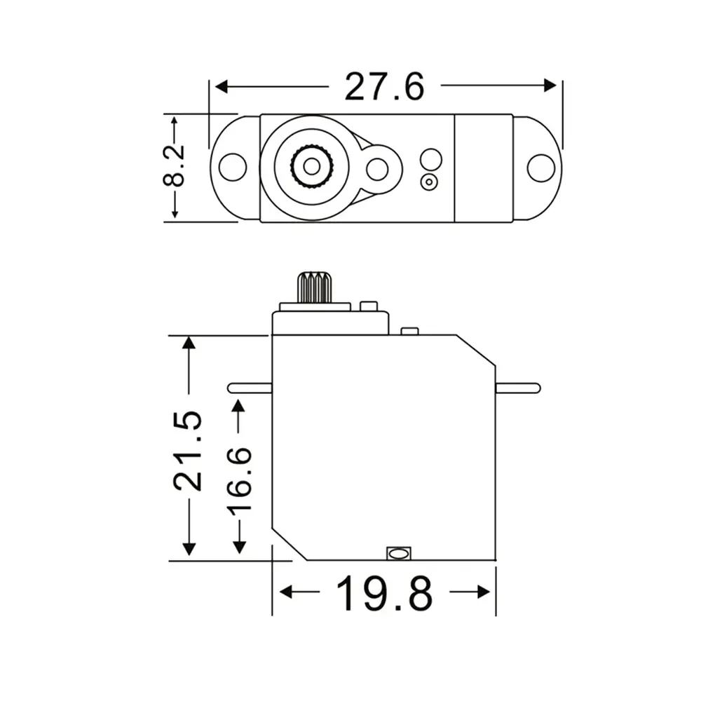 Mini Digital Coreless Servo, Metal Gear, JX PDI-D56MG DHV56MG, 1.2kg, 5.6g, RC Car, Robot, Fixed Wing, Helicopter, Drone, 4Pcs