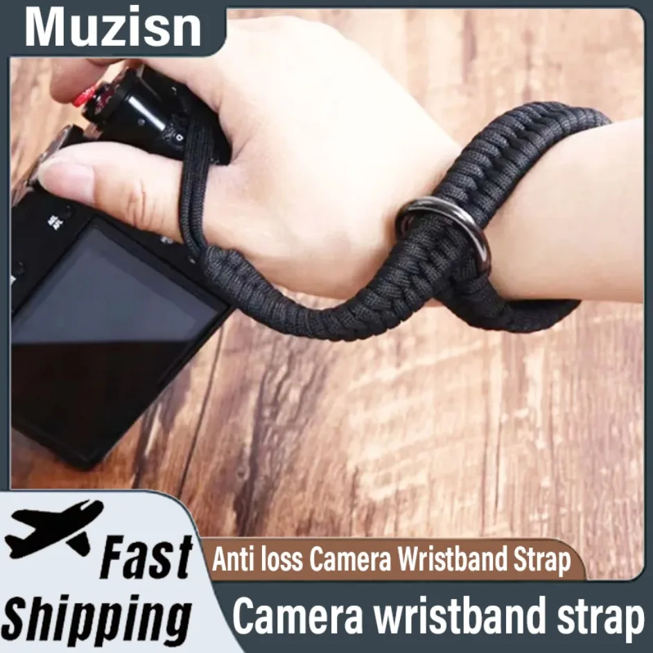 Nylon Paracord Camera Wrist Strap Anti-Lost DSLR Camera Wrist Band Adjustable Handmade Outdoor Camera Accessory