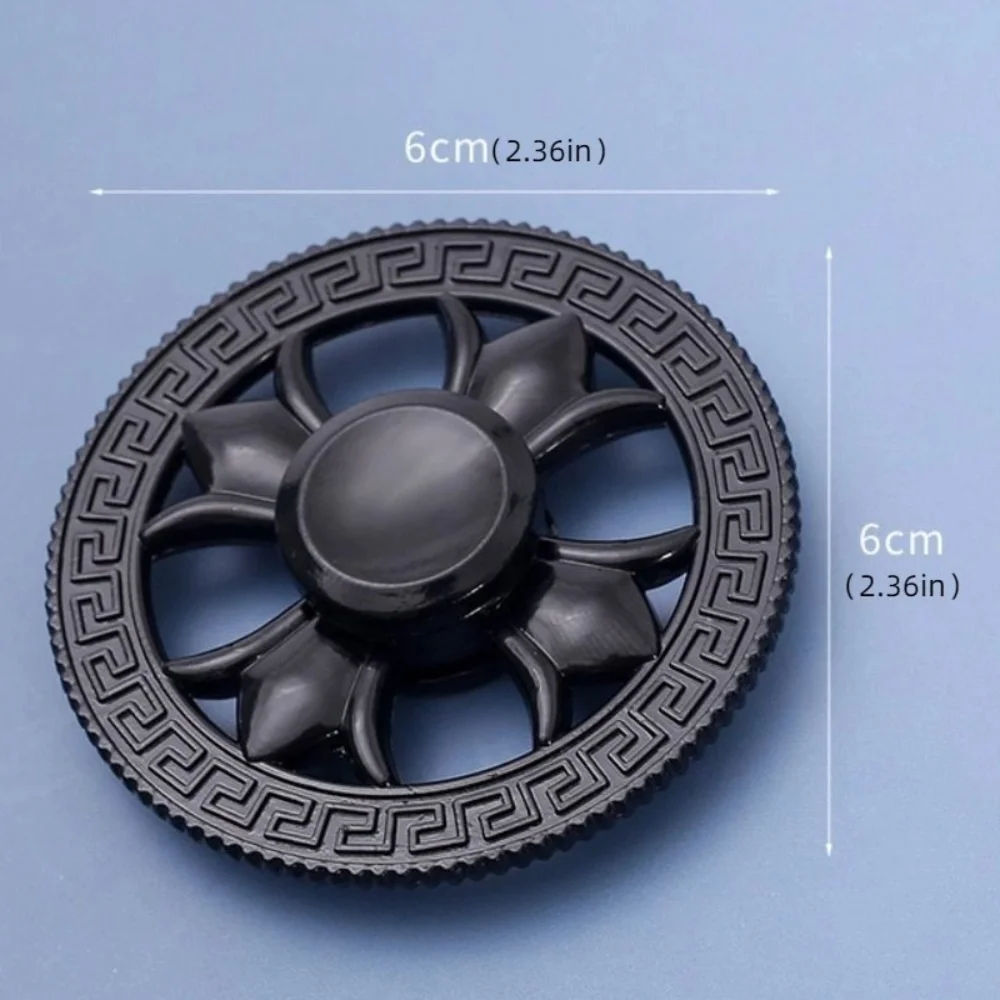 Fidget Spinner rond en alliage de Zinc, jouets de bureau en métal, soulage la Fatigue, gyroscope du bout des doigts, cadeaux de noël