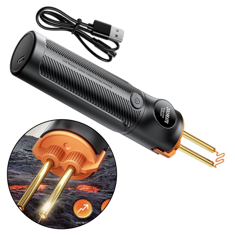 

Быстрый нагрев, беспроводной сварочный аппарат для пластика PW35, 590 градусов Цельсия, длительный срок службы батареи для ремонта пластика со светодиодным рабочим освещением