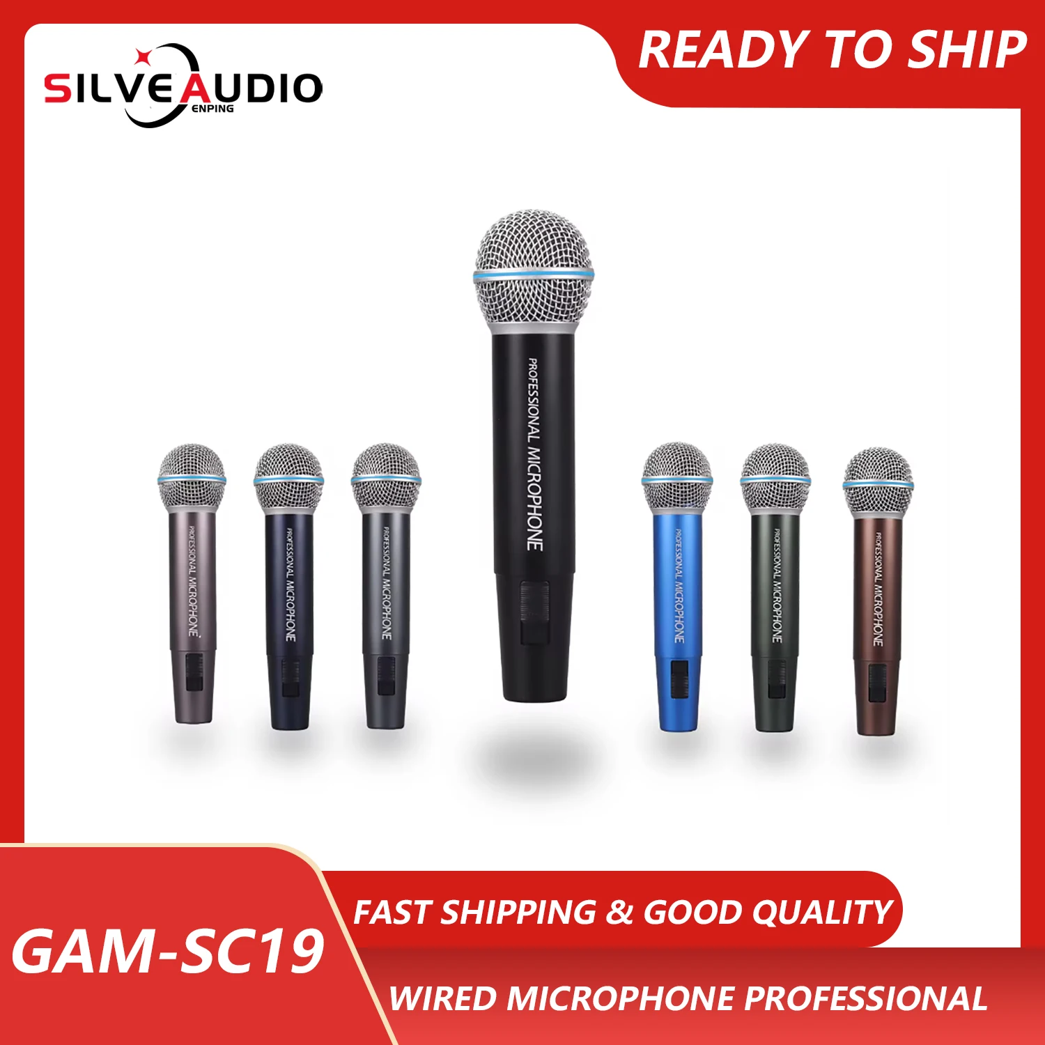 

GAM-SC19 best wired microphone professional church and for singing/dj/stage/parties/weddings/bars/ktv dynamic Handheld Mic
