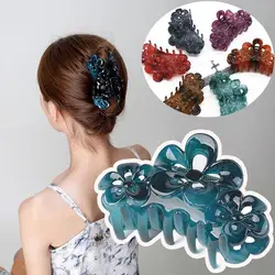 Sweet Flower Hair Clip Fashion Resin Hair Claw Hair Accessories Shark Clip Women Wash Up Accessories