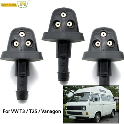 Upgrade Front Rear Windscreen Washer Jets Nozzle Triple Jet Set For VW T25 T3 Vanagon