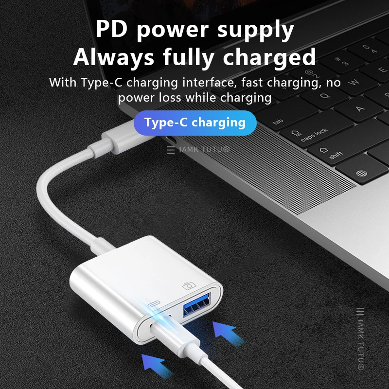 Uthai c12 tipo-c otg telefone móvel tablet otg adaptador cabo usb alta corrente 500 ma câmera de teclado de mouse externo u disco