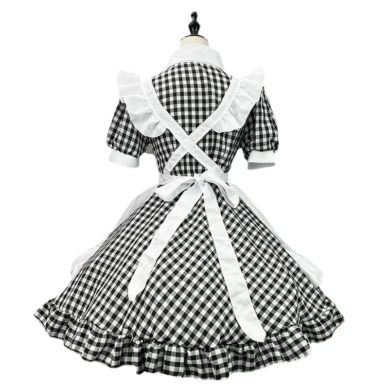 Trajes Retro de Lolita de talla grande, vestido de lencería Sexy de manga larga para Cosplay, delantal blanco y negro para colegiala de Anime, sirvienta ZK59s;2,k'5,t;8.