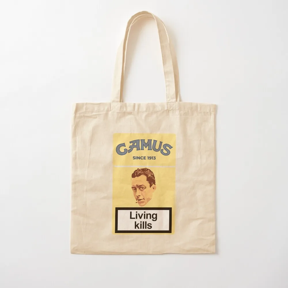 Philosopher Albert Camus Tote Bag shoping bag custom large bags men Canvas