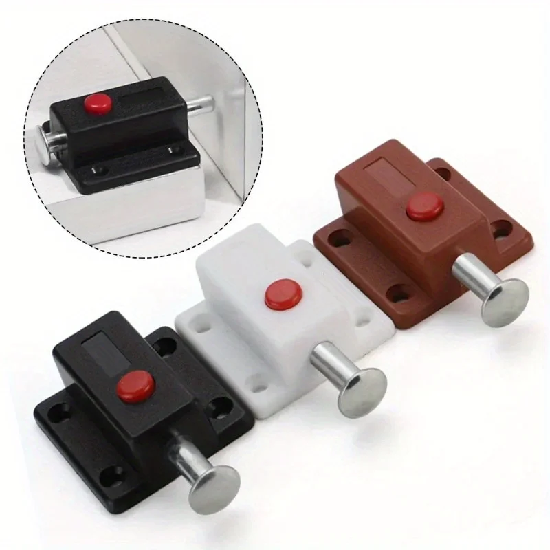 10 stücke Schrank Push Button Frühling Riegel Kunststoff Frühling Pins Automatische Tür Bolzen Riegel Schloss Anti-diebstahl Tür Möbel hardware