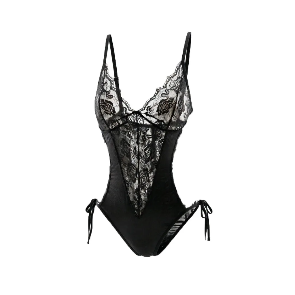 Fantasy Sexy Lace Sheer Teddies Club Party Halter Body Lingerie Sets BabyDoll erotic Underwired for women DateNight appeal